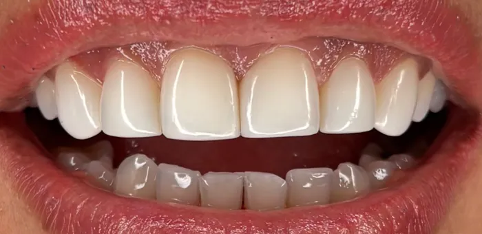 Así quedó: dientes parejos y del mismo color